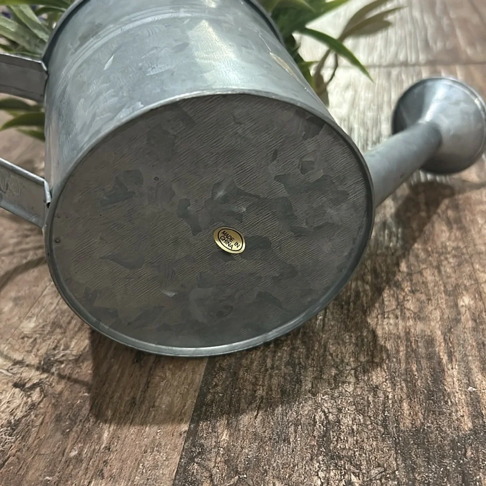 Lavender and Greenery in Silver Watering Can